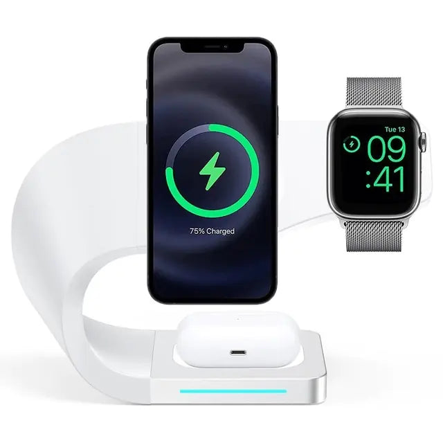 Triple Device Wireless Charging Hub