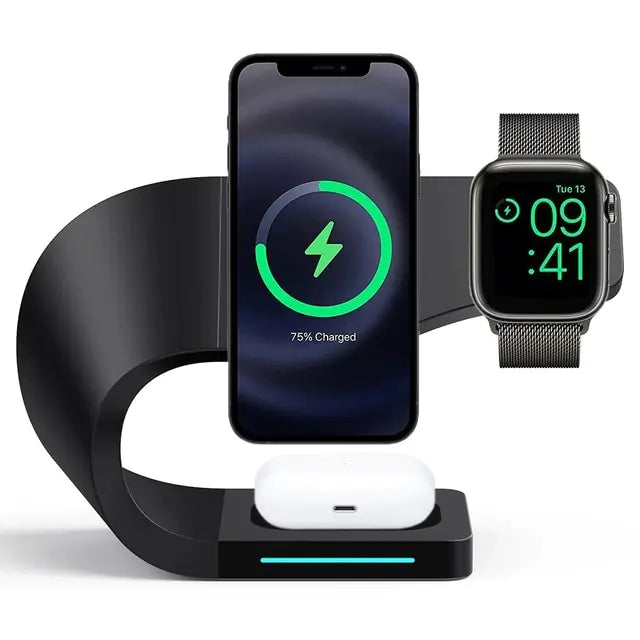 Triple Device Wireless Charging Hub